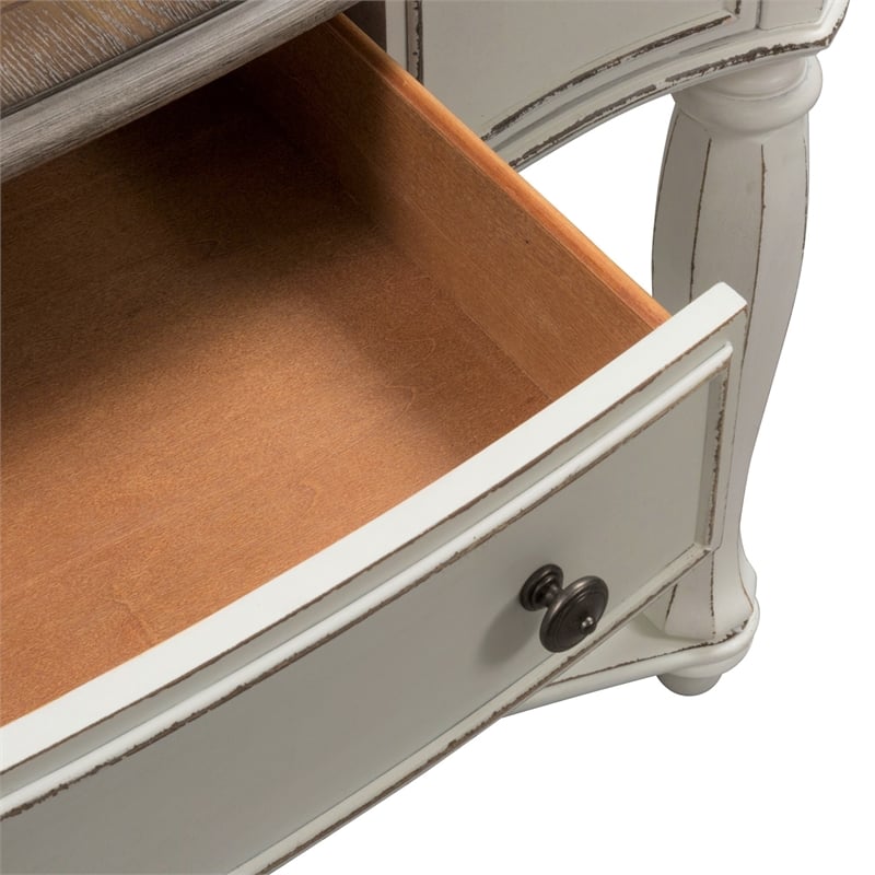 Maklaine Elegant Wood Modern Traditional White Finish Sofa Table