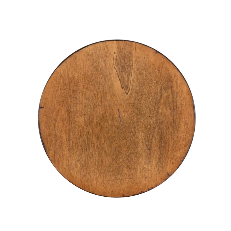 Maklaine Metal Adjustable Height Backless Stools Set of 2 in Dark Gunmetal