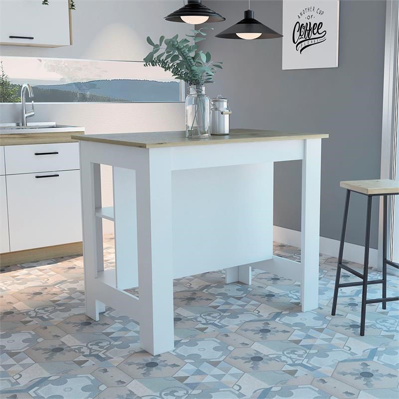 Maklaine Kitchen Island Engineered Wood Kitchen Islands in Multi-color