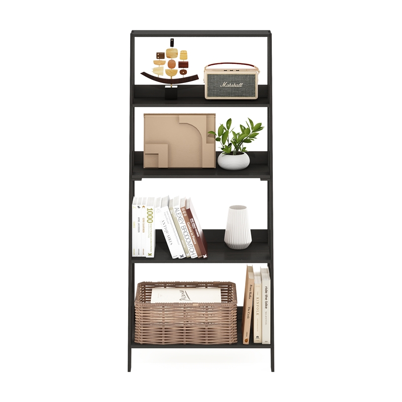 Maklaine Contemporary 5-Tier Bookcase Display Shelf in Espresso