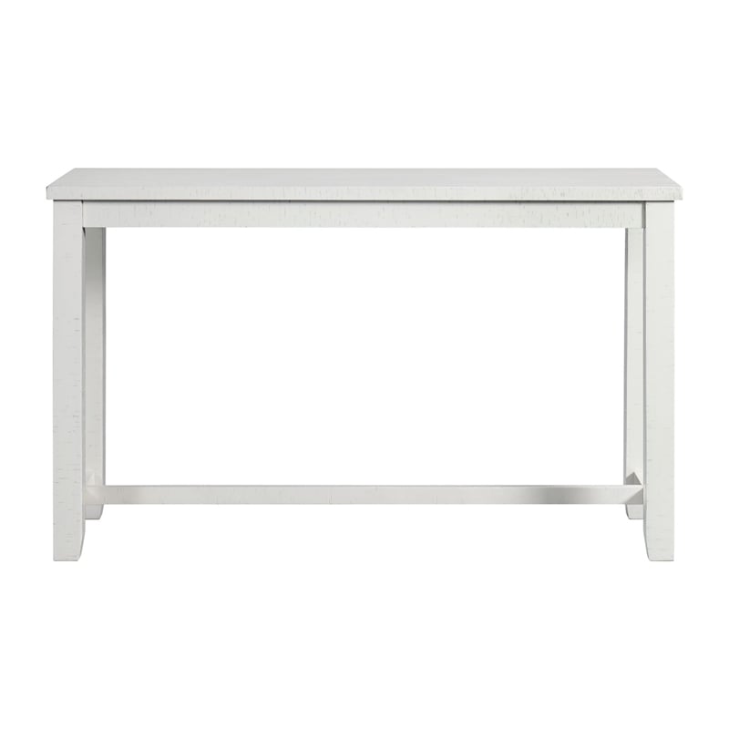 Maklaine Modern Transitional Multipurpose Bar Table Set in White