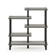 Maklaine Turn-N-Tube Engineered Wood 5-Tier Accent Display Rack in Oak Gray