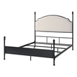 Maklaine Elegant Modern Transitional Gunmetal Metal Queen Bed