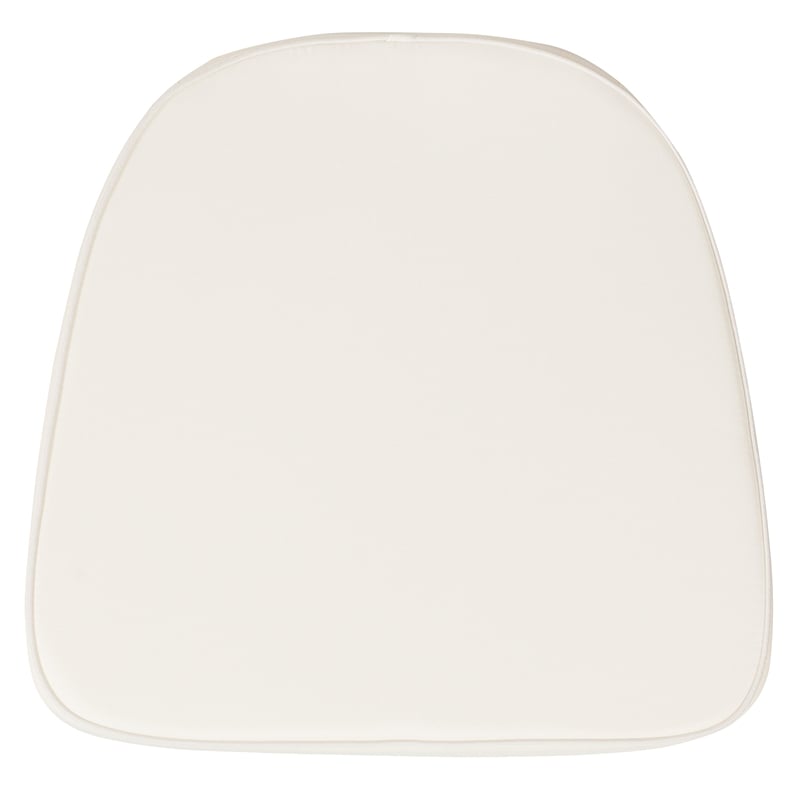 Maklaine Contemporary Soft Chiavari Fabric Seat Cushion in Ivory