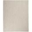 Maklaine 9' x 12' Ivory Silver Fabric Modern Area Rug (9' x 12')
