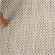 Maklaine 9' x 12' Ivory Silver Fabric Modern Area Rug (9' x 12')