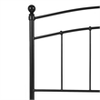 Maklaine Modern / Contemporary Full Metal Spindle Headboard in Black