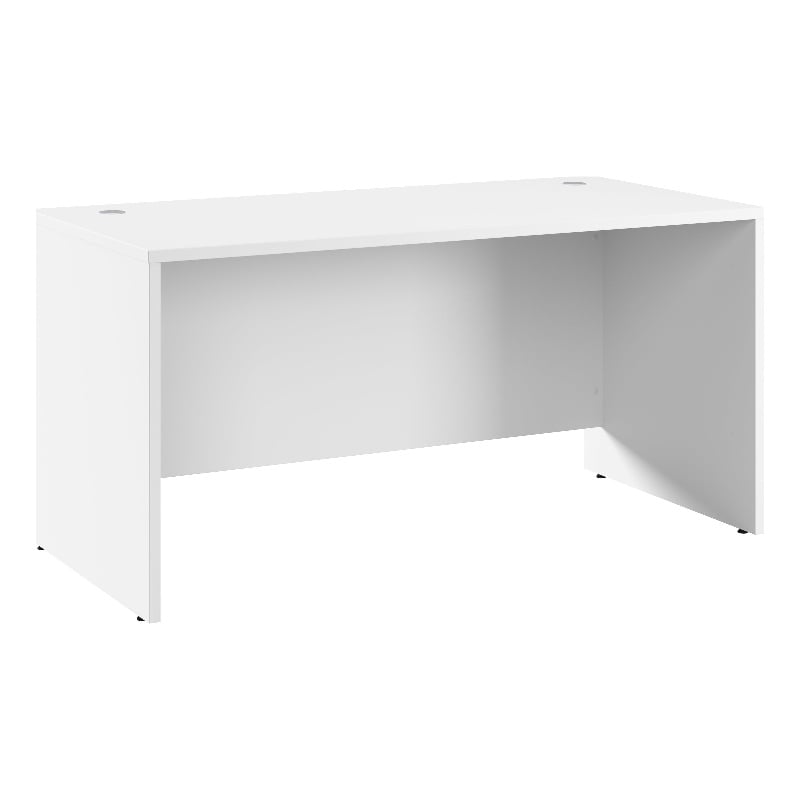 Maklaine Transitional Engineered Wood 60W x 30D Office Desk in White