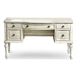 Maklaine Engineered Wood Traditional Vanity Desk in White Finish