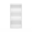 Maklaine Engineered Wood Contemporary 3-Tier Open Shelf Bookcase in White