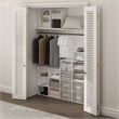 Maklaine Engineered Wood Contemporary 3-Tier Open Shelf Bookcase in White