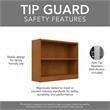 Maklaine Engineered Wood Small 2 Shelf Bookcase in Natural Cherry (Set of 2)