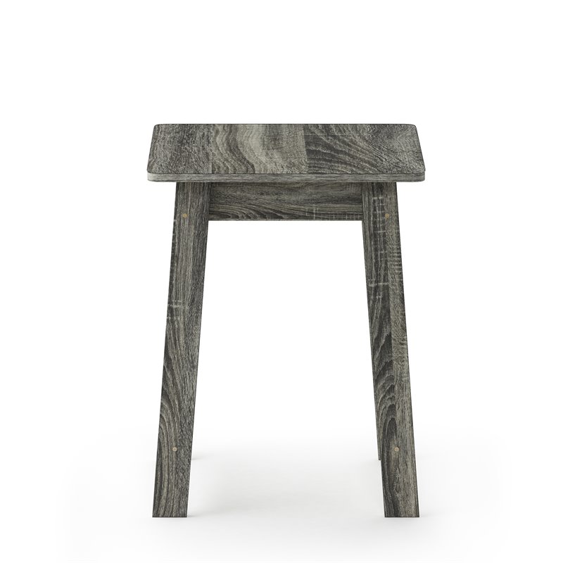 Maklaine Contemporary Engineered Wood Beginning End Table in French Oak Gray