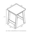 Maklaine Contemporary Engineered Wood Beginning End Table in French Oak Gray