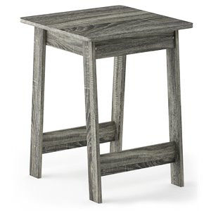 Maklaine Contemporary Engineered Wood Beginning End Table in French Oak Gray