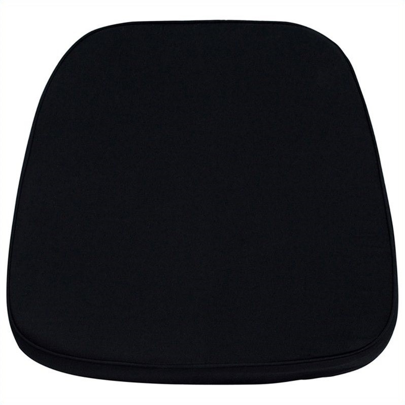 Maklaine Contemporary Soft Black Fabric Chiavari Chair Cushion