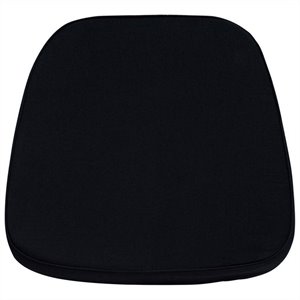 Maklaine Contemporary Soft Black Fabric Chiavari Chair Cushion