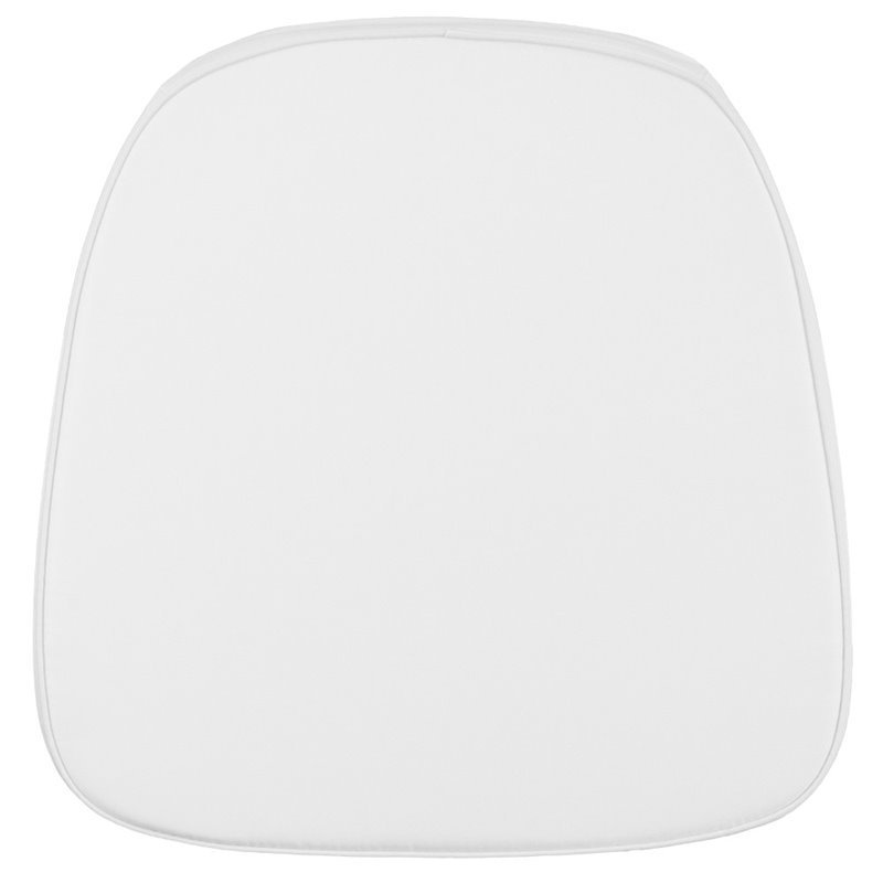 Maklaine Transitional Chiavari Fabric Seat Cushion in Snow White