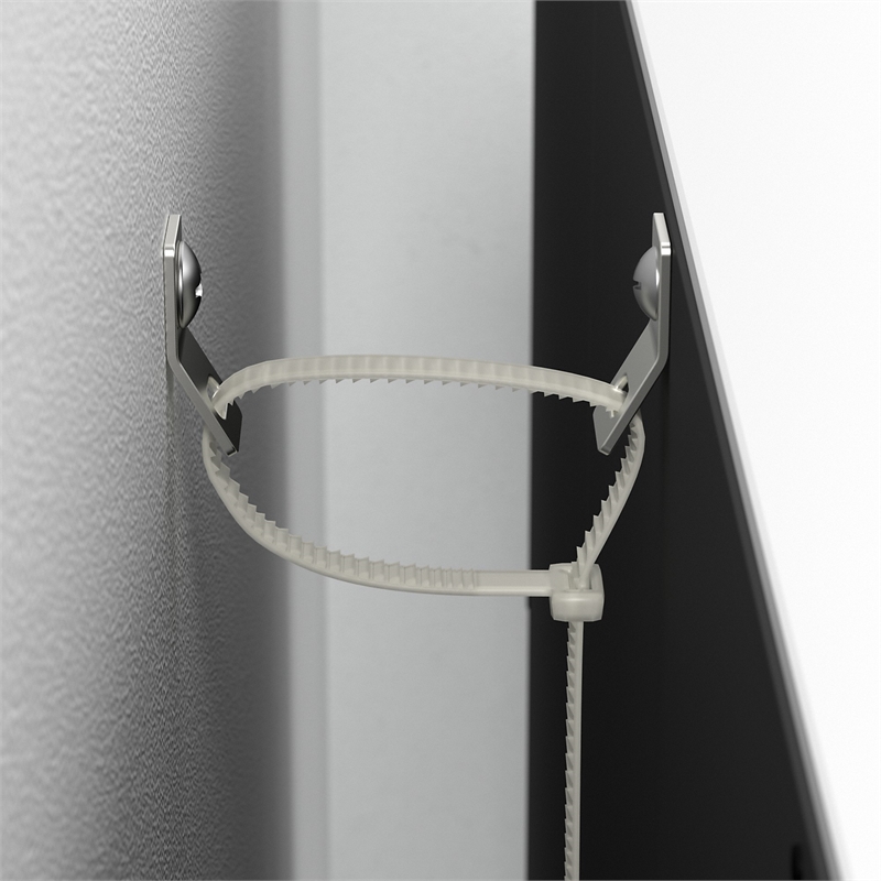 Maklaine Universal 2 Shelf Bookcase in Pure White (Set of 2)