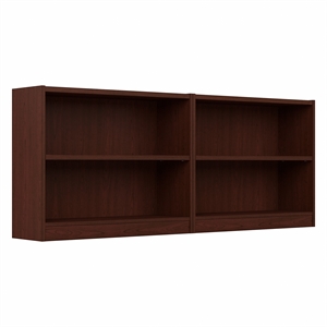Maklaine Universal 2 Shelf Bookcase in Vogue Cherry (Set of 2)