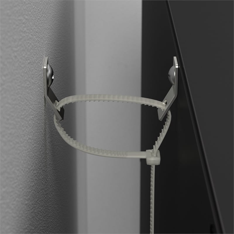 Maklaine Universal 2 Shelf Bookcase in Classic Black (Set of 2)