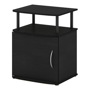 Maklaine Contemporary Engineered Wood Utility Design End Table in Black