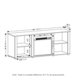 Maklaine Contemporary 70 Inch TV Stand with Fireplace in Solid White