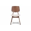 Maklaine Wood Mid-Century 3-piece Dining Set in Walnut Finish
