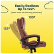 Maklaine Contemporary Executive Office Chair Cognac Bonded Leather