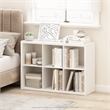 Maklaine Open Back Decorative Cube Storage Organizer in 6-Cube in White