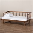 Maklaine Walnut Wood Expandable Twin to King Size Spindle Daybed