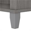 Maklaine Engineered Wood Tall 5 Shelf Bookcase in Platinum Gray