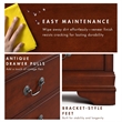 Maklaine Transitional Wood 2-Drawer Nightstand in Cherry (Set of 2)