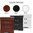 Maklaine Transitional Wood 2-Drawer Nightstand in Cherry (Set of 2)