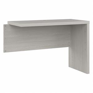Maklaine Engineered Wood 42&quotW Desk Return/Bridge in Gray Sand