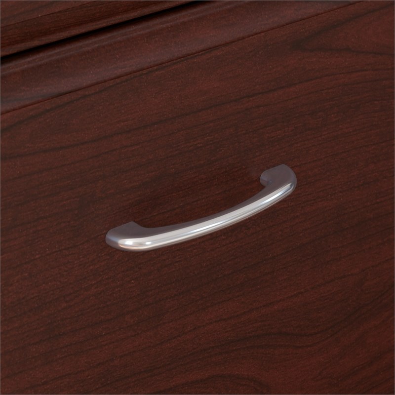 Maklaine Engineered Wood 2 Drawer Lateral File Cabinet in Harvest Cherry