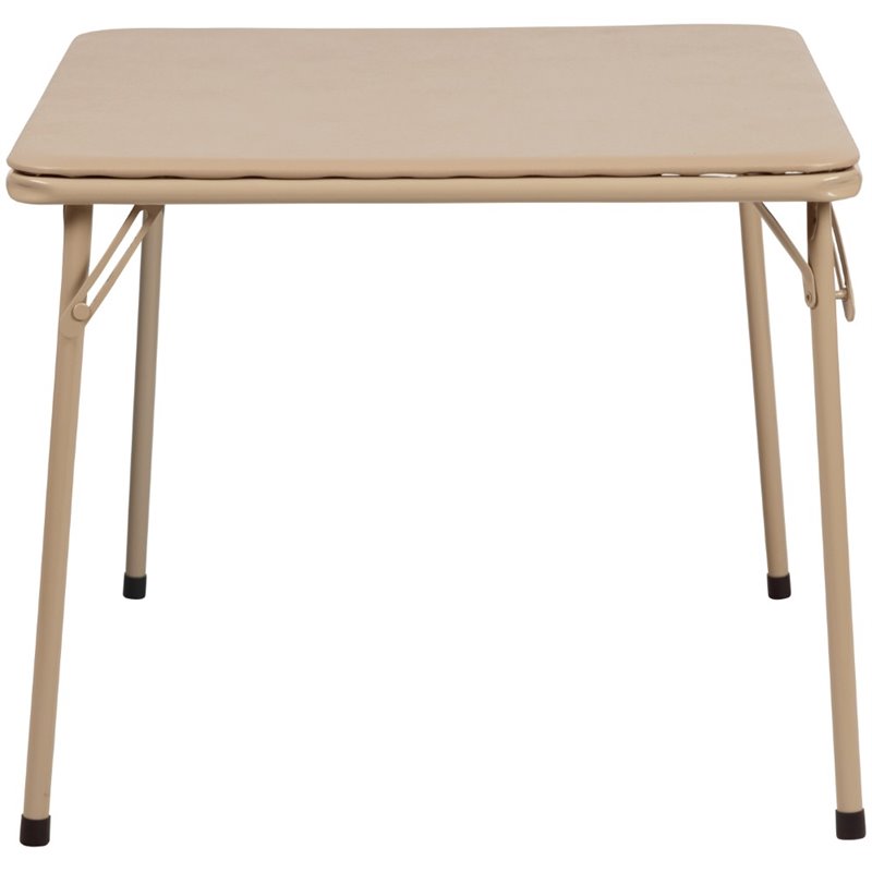 Maklaine Modern / Contemporary Vinyl Kids Folding Table In Tan