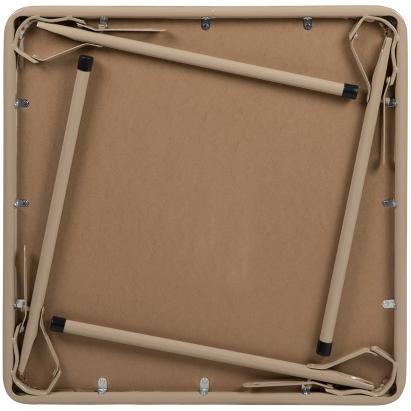 Maklaine Modern / Contemporary Vinyl Kids Folding Table In Tan