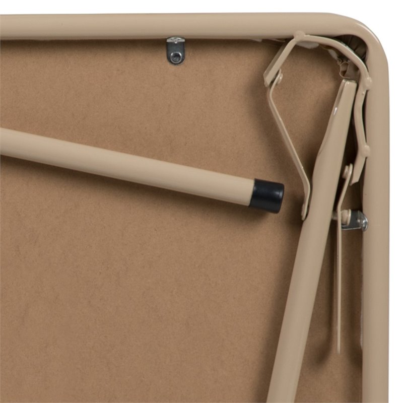 Maklaine Modern / Contemporary Vinyl Kids Folding Table In Tan