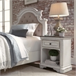 Maklaine Wood Modern Traditional White Finish 1 Drawer Night Stand