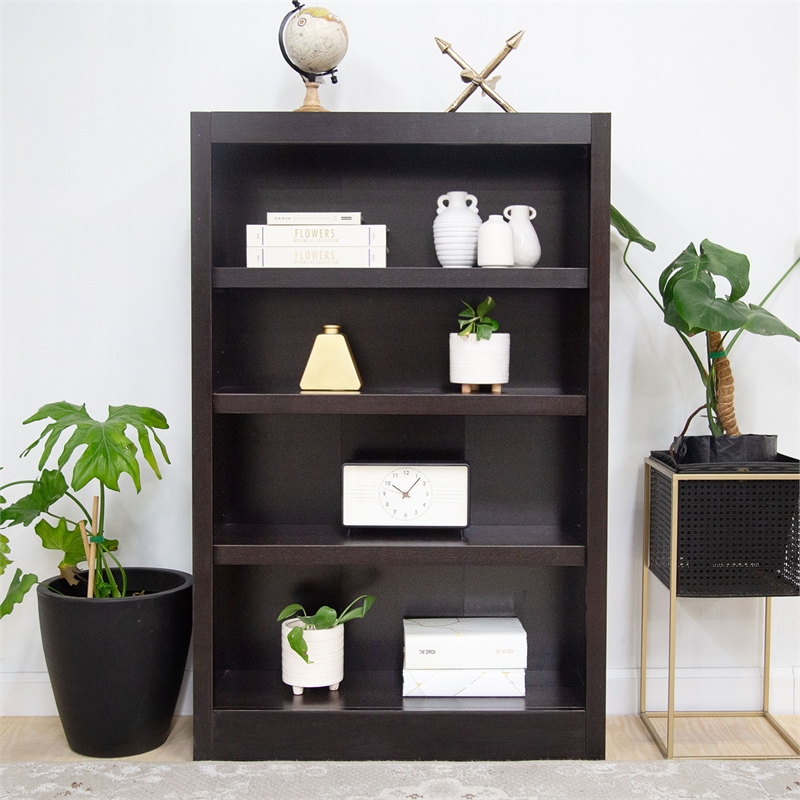 Maklaine Book Shelf - Wood Bookcase Furniture 30 x 48