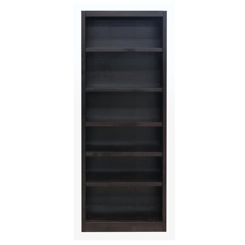 Maklaine Book Shelf - Tall Wood Bookcase Furniture 30 x 72