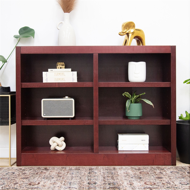 Maklaine Book Shelf - Wood Bookcase Furniture 48 x 36