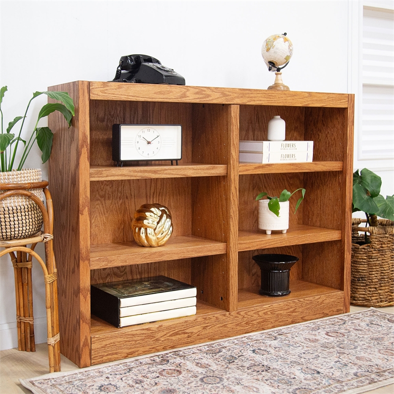 Maklaine Book Shelf - Wood Bookcase Furniture 48 x 36