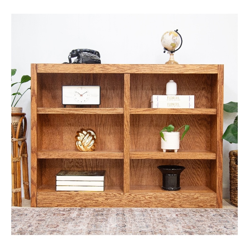 Maklaine Book Shelf - Wood Bookcase Furniture 48 x 36