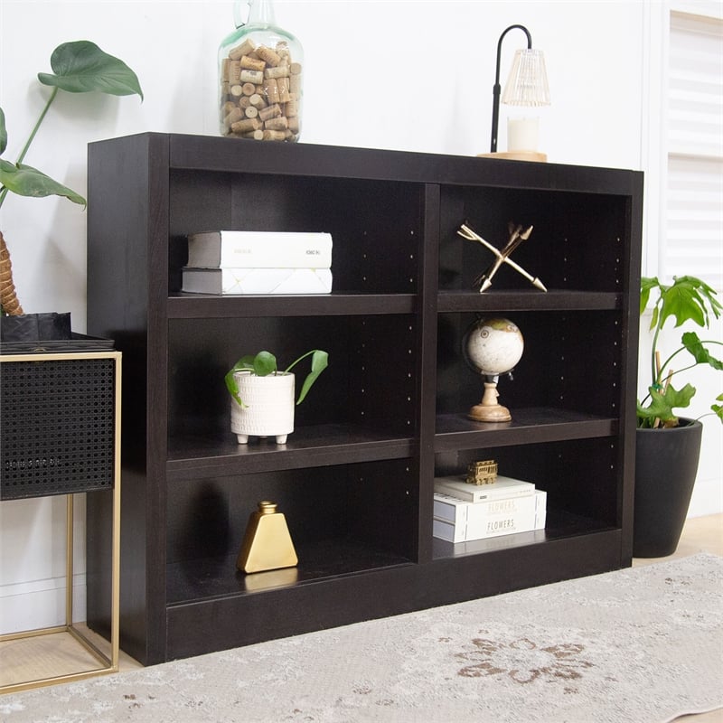 Maklaine Book Shelf - Wood Bookcase Furniture 48 x 36