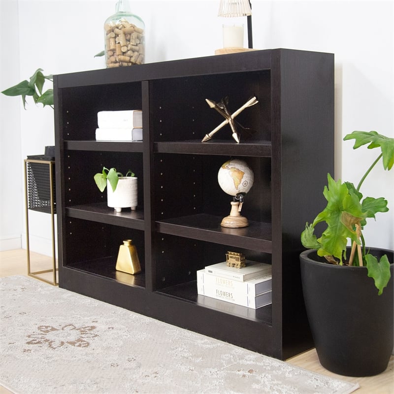 Maklaine Book Shelf - Wood Bookcase Furniture 48 x 36