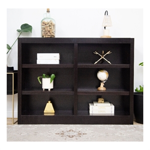 Maklaine Book Shelf - Wood Bookcase Furniture 48 x 36&quot - Espresso
