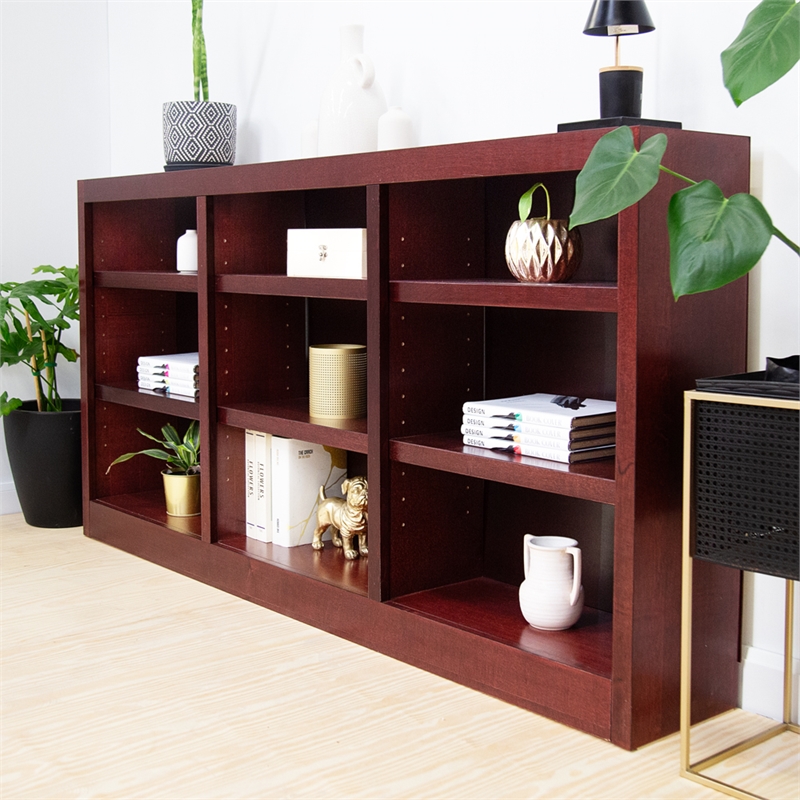Maklaine Book Shelf - Wood Bookcase Furniture - 36 x 72