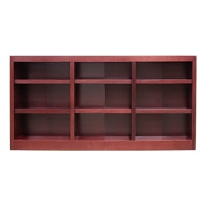 Maklaine Book Shelf - Wood Bookcase Furniture - 36 x 72&quot Cherry